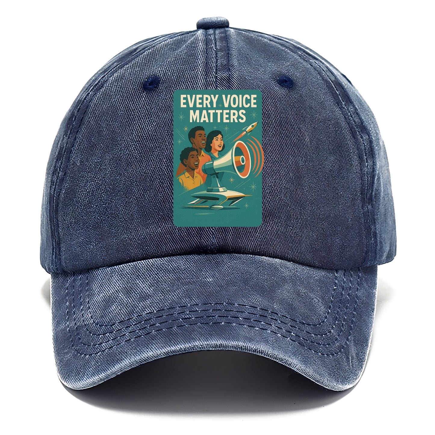 Diverse voices being heard and amplified - "Every Voice Matters" - inclusive society - Classic Cap - Twilight Navy(Blue)