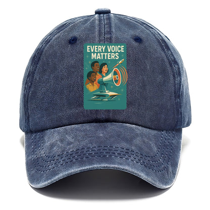 Diverse voices being heard and amplified - "Every Voice Matters" - inclusive society - Classic Cap - Twilight Navy(Blue)