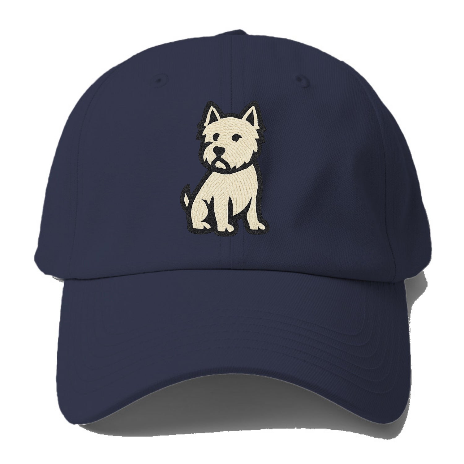 West Highland White Terrier - Alert stan Baseball Cap For Big Heads - Twilight Navy(Blue)