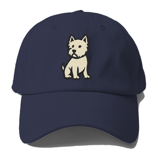 West Highland White Terrier - Alert stan Baseball Cap For Big Heads - Twilight Navy(Blue)