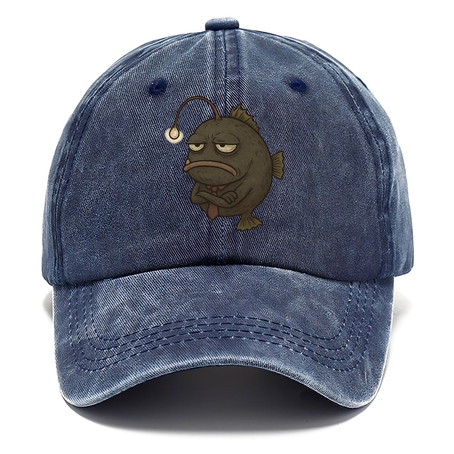 THE ANGLERFISH LURES DISAPPOINTMENT | Dark gray anglerfish with dim light - Classic Cap - Twilight Navy(Blue)
