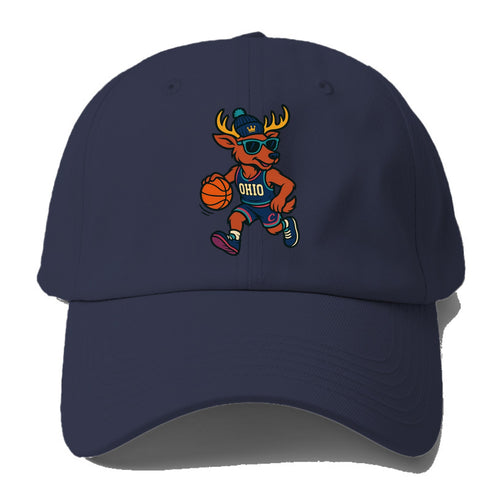 Ohio Deer wearing Cavs beanie with crown patch and wayfarer sunglasses - Baseball Cap For Big Heads