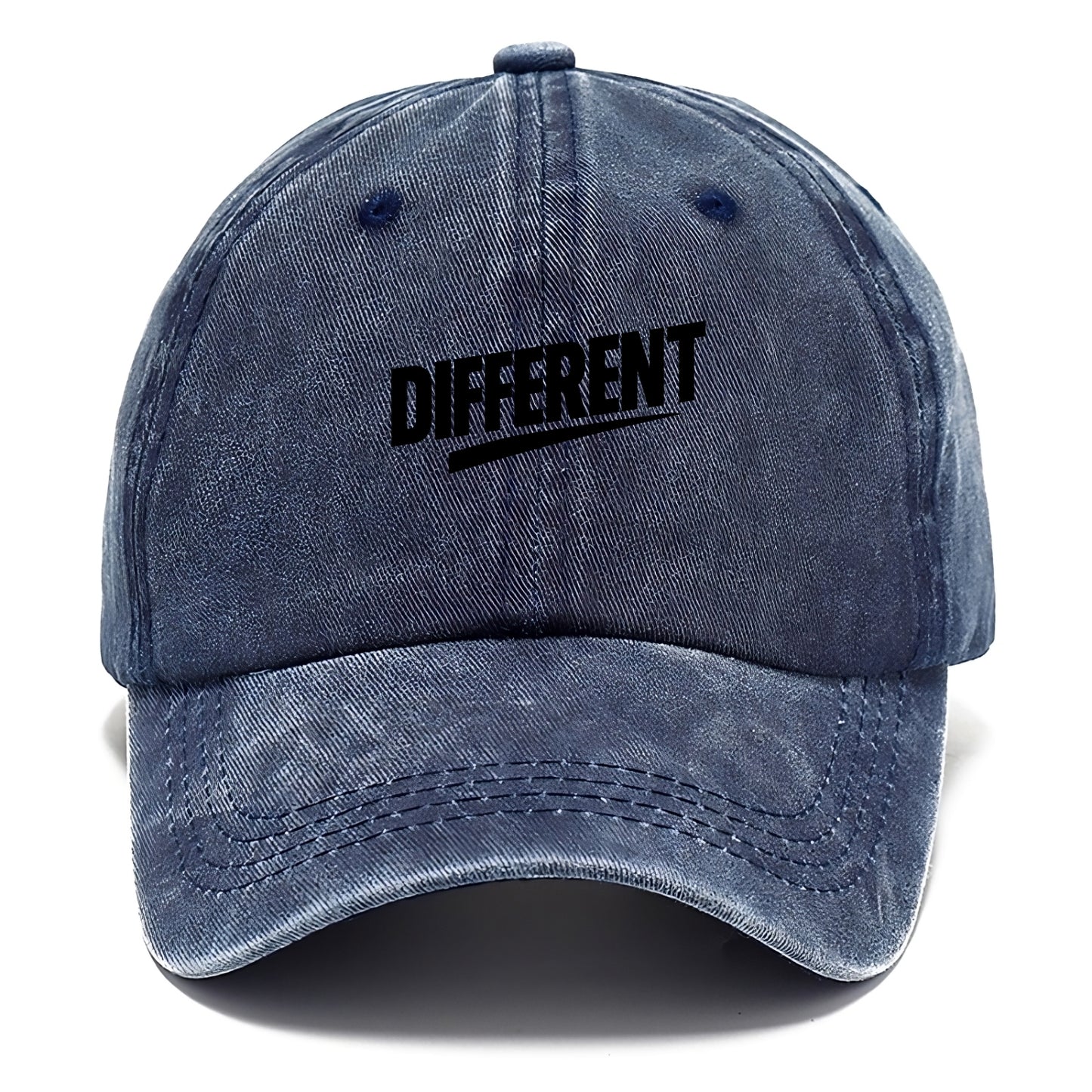 Bold typography design - "DIFFERENT" - standing out, not following crowd - Classic Cap - Twilight Navy(Blue)