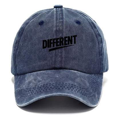 Bold typography design - "DIFFERENT" - standing out, not following crowd - Classic Cap - Twilight Navy(Blue)
