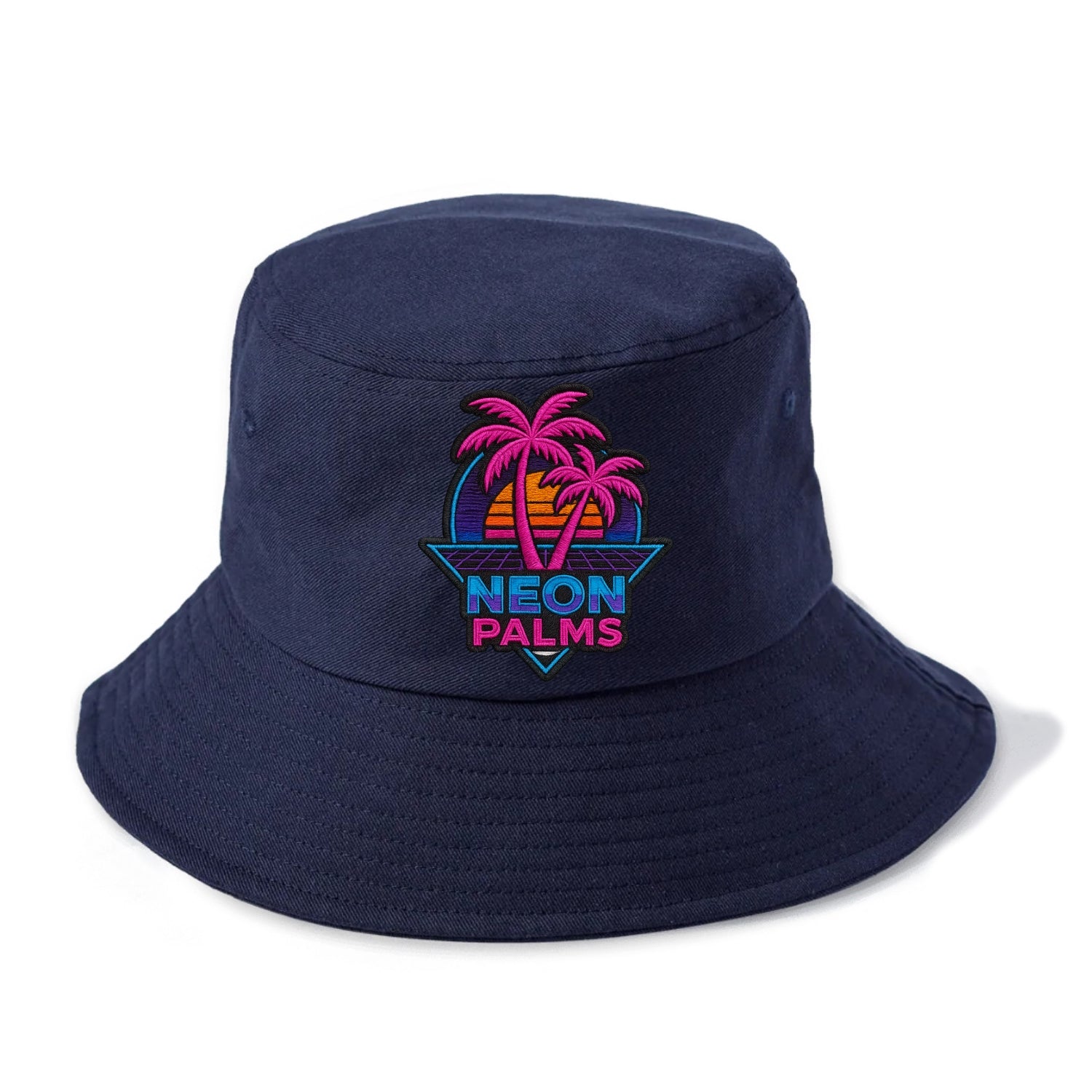 Neon Palms - Bucket Hat - Twilight Navy(Blue)