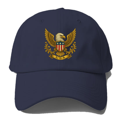 Usa Heritage Eagle Baseball Cap 2 - Baseball Cap For Big Heads - Twilight Navy(Blue)