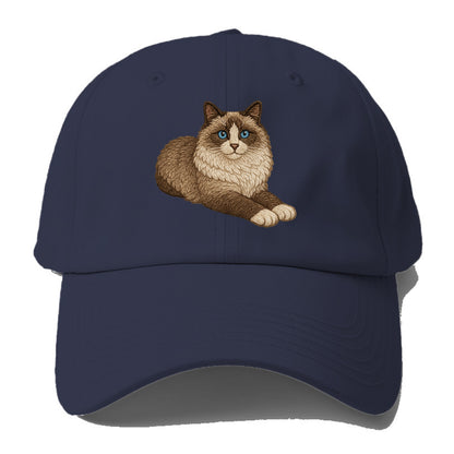 Ragdoll  relaxed lying down with head up Baseball Cap - Twilight Navy(Blue)