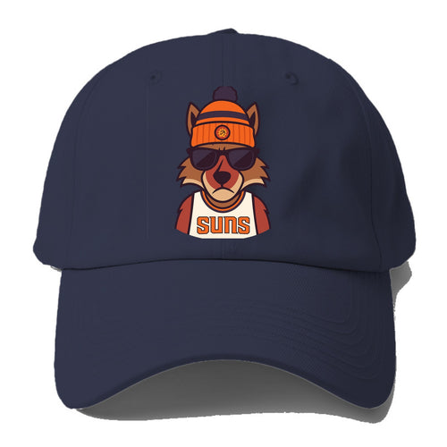 Arizona Coyote wearing Suns beanie with desert sun patch and wayfarer - Baseball Cap For Big Heads
