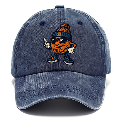 Syracuse Orange wearing Syracuse beanie with S patch - Classic Cap - Twilight Navy(Blue)