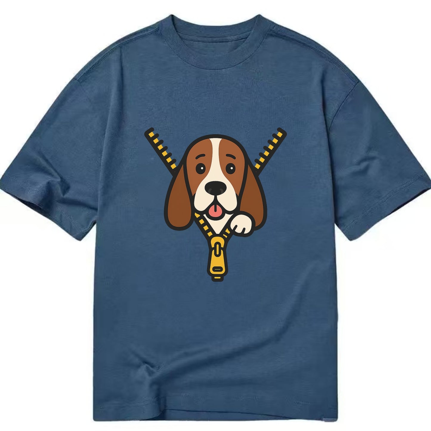 Basset Hound - Classic T-shirt - Twilight Navy(Blue)