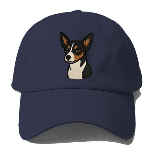 Rat Terrier - Tri-color embroidered pose - Baseball Cap For Big Heads