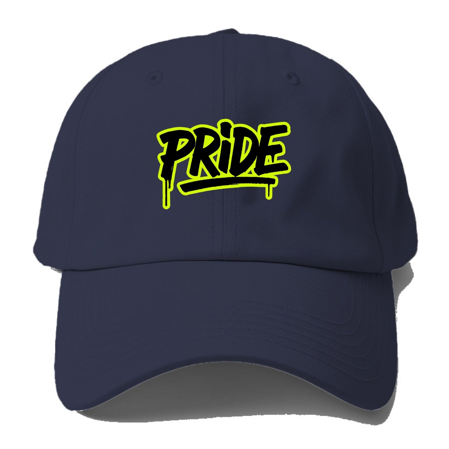 Bold typography design - "PRIDE" - dignified satisfaction, honor - Baseball Cap - Twilight Navy(Blue)