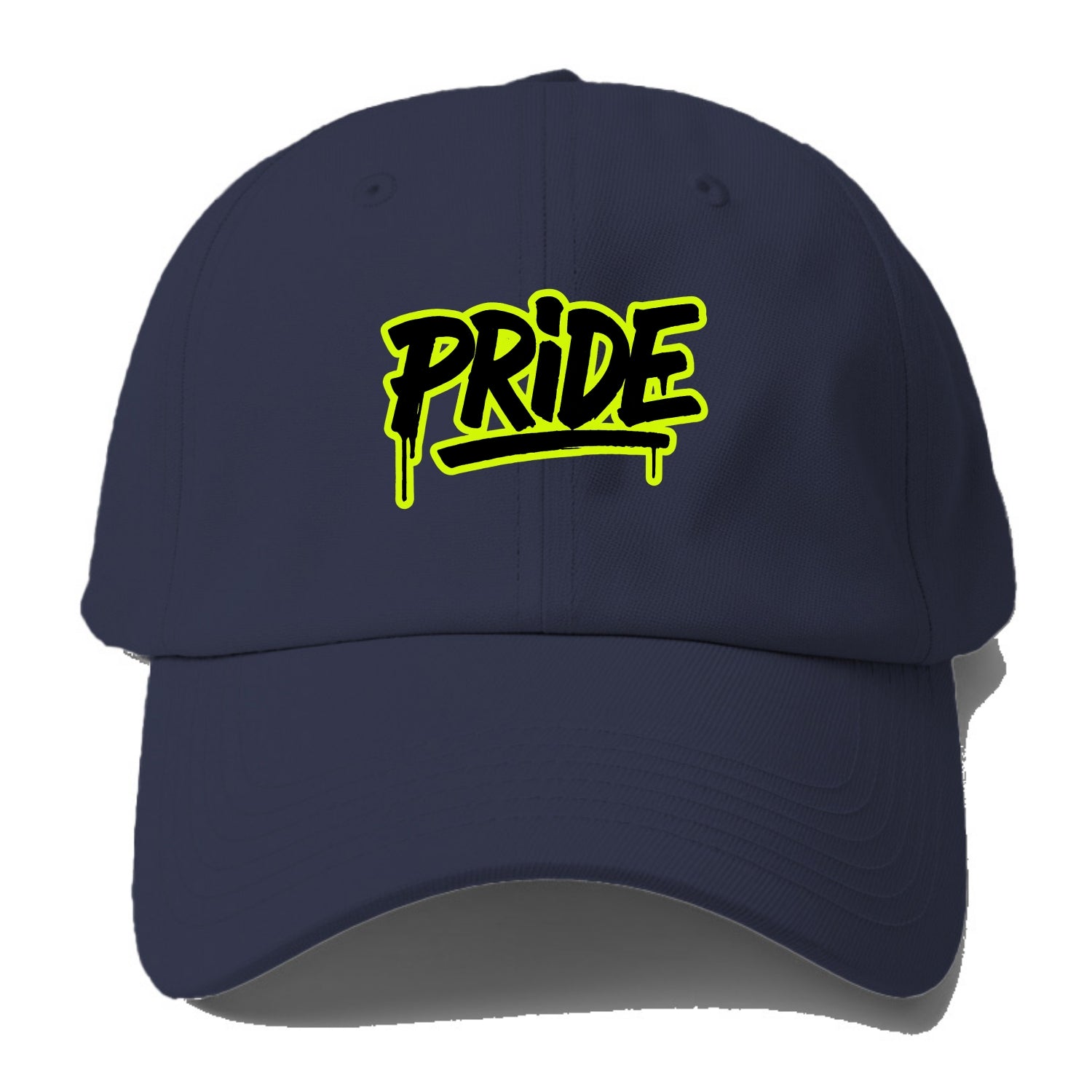 Bold typography design - "PRIDE" - dignified satisfaction, honor - Baseball Cap - Twilight Navy(Blue)