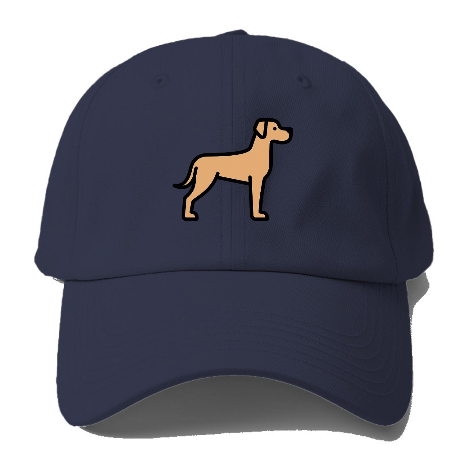 Great Dane - Fawn colored flat side profile - Baseball Cap - Twilight Navy(Blue)