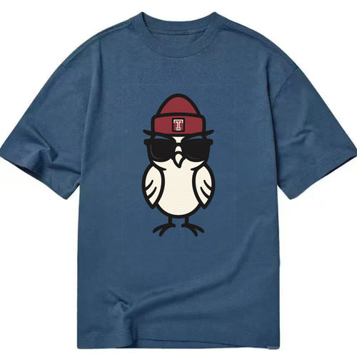 Philadelphia Owl wearing Temple beanie with T patch - Classic T-shirt