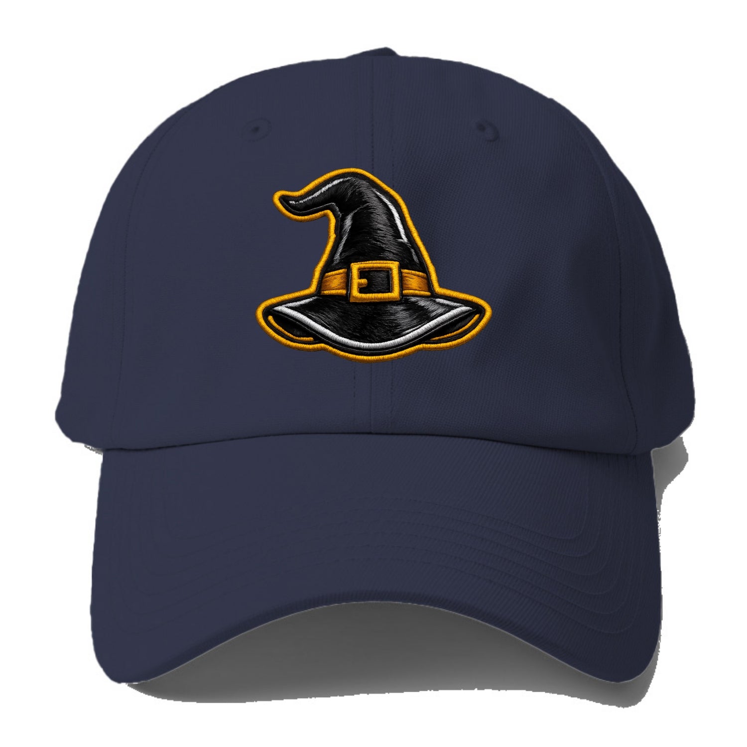 WITCH HAT - pointed hat with buckle in black and gold , coven - Baseball Cap For Big Heads - Twilight Navy(Blue)