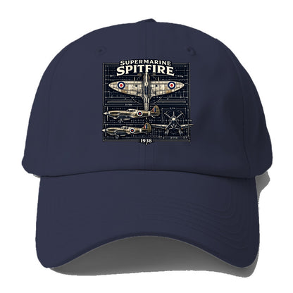 Spitfire Blueprint - Baseball Cap For Big Heads - Twilight Navy(Blue)