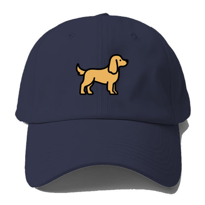 Cocker Spaniel - Golden colored flat side profile - Baseball Cap - Twilight Navy(Blue)