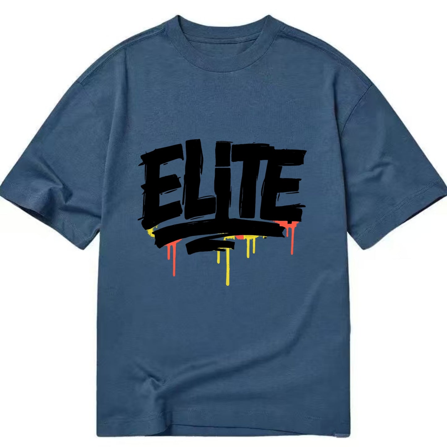 Bold typography design - "ELITE" - top tier, highest level - Classic T-shirt - Twilight Navy(Blue)