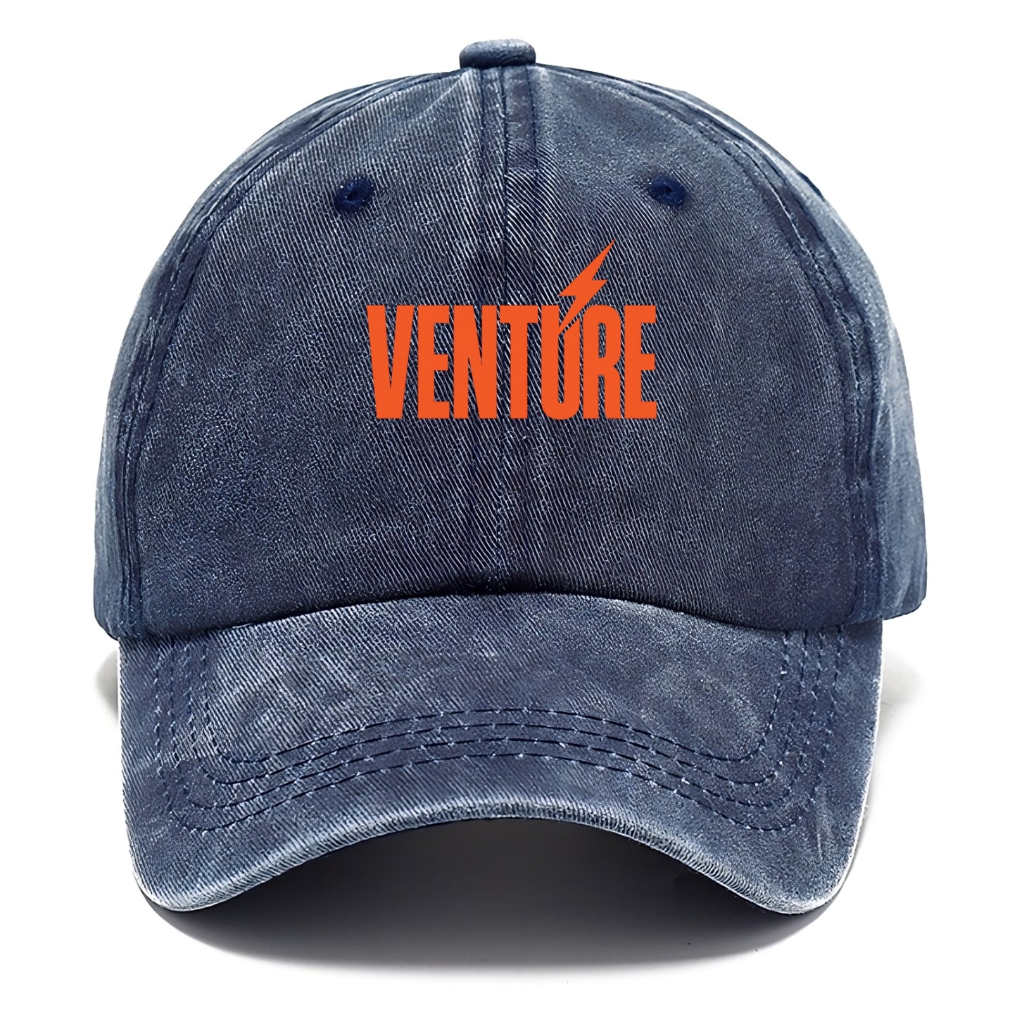 Bold typography design - "VENTURE" - taking risks, bold exploration - Classic Cap - Twilight Navy(Blue)