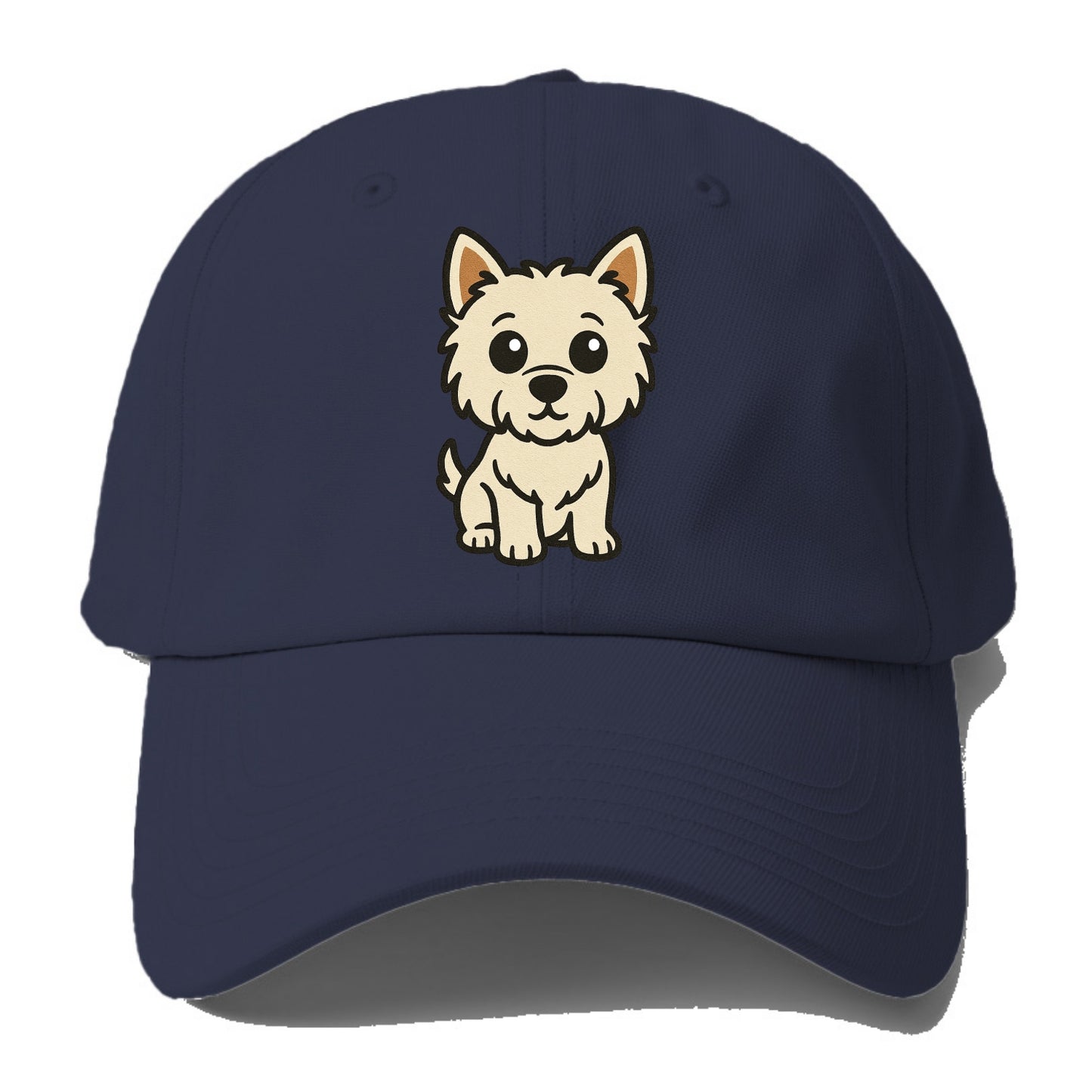 West Highland White Terrier - Alert standing pose - Baseball Cap - Twilight Navy(Blue)