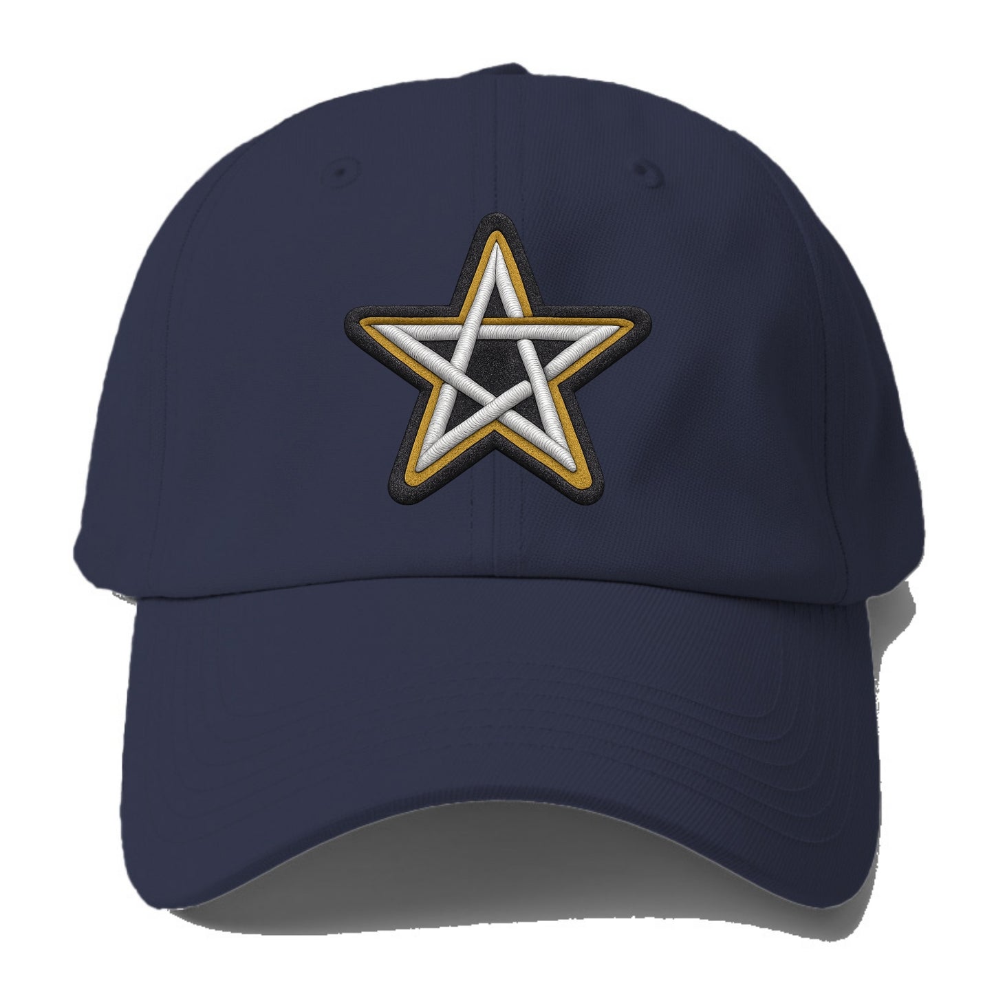 PENTAGRAM STAR - five point star in silver , protection - Baseball Cap For Big Heads - Twilight Navy(Blue)