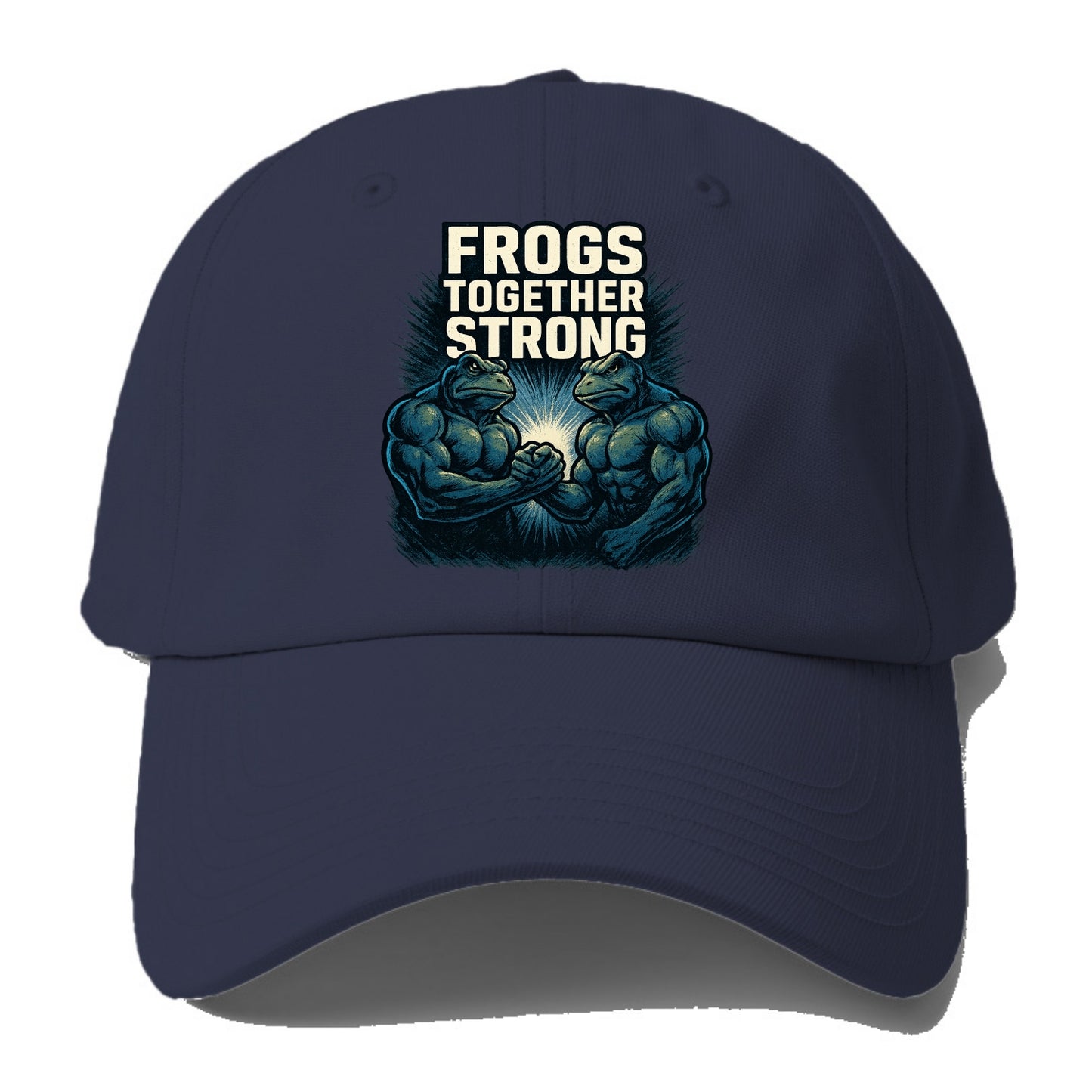 Frogs Together Strong 4 - Baseball Cap For Big Heads - Twilight Navy(Blue)