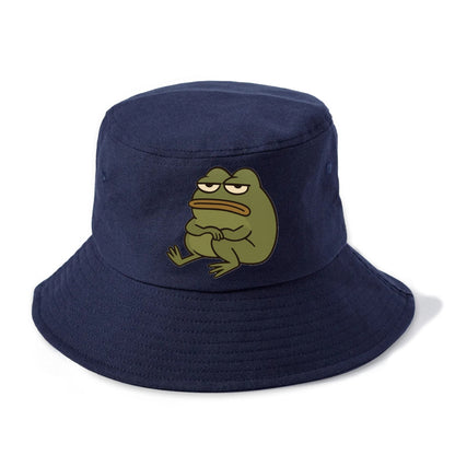 The Frog Judges Silently - Bucket Hat - Twilight Navy(Blue)