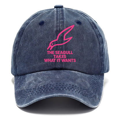 THE SEAGULL TAKES WHAT IT WANTS | Aggressive seagull diving down - Classic Cap - Twilight Navy(Blue)