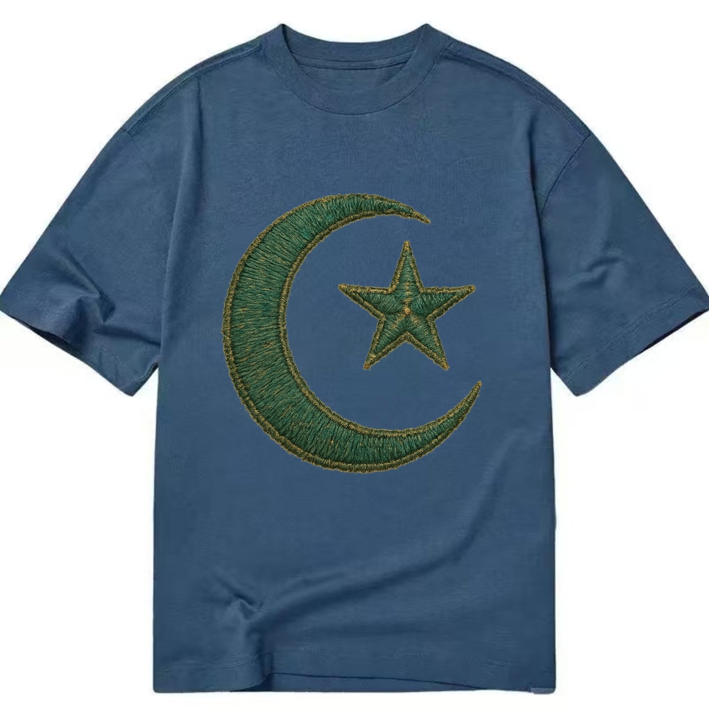Crescent Moon and Star - Classic T-shirt - Twilight Navy(Blue)