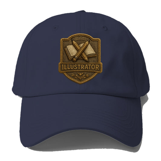Pencils and sketchbook - illustrator badge - Baseball Cap For Big Heads - Twilight Navy(Blue)