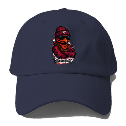 Blacksburg HokieBird wearing Virginia Tech beanie with VT patch - Baseball Cap - Twilight Navy(Blue)