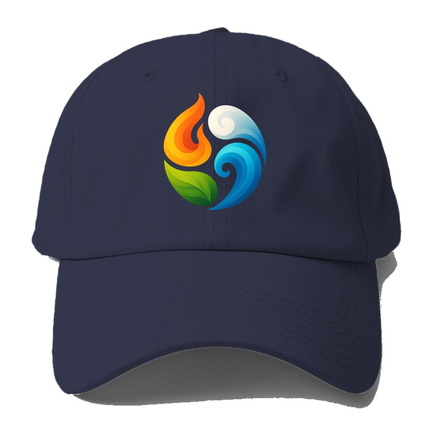 Four Elements Dance - Fire orange, water - Baseball Cap For Big Heads - Twilight Navy(Blue)