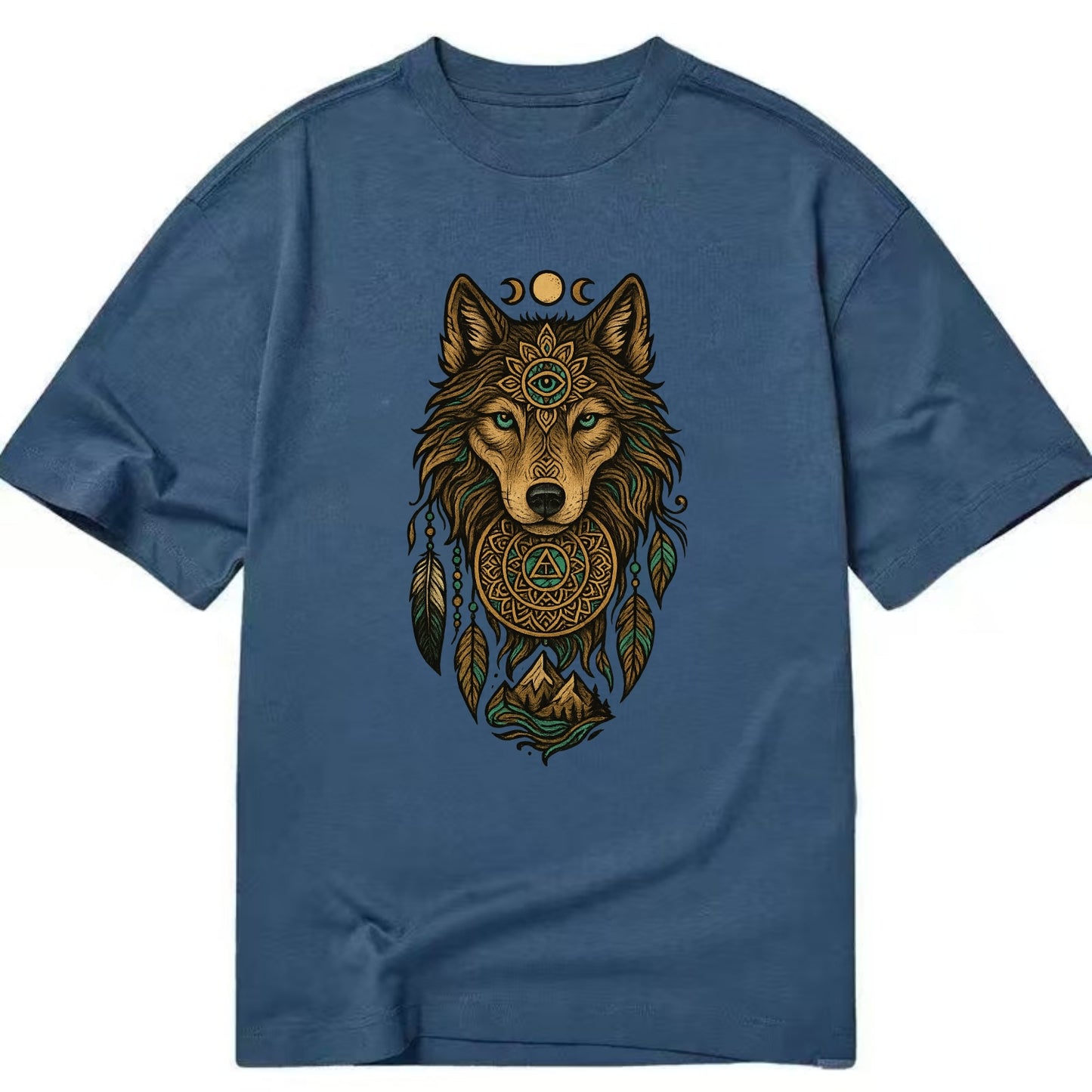 Tattoo Wolf Flash  - Classic T-shirt - Twilight Navy(Blue)