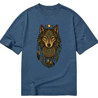 Tattoo Wolf Flash  - Classic T-shirt - Twilight Navy(Blue)