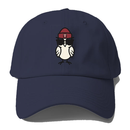 Philadelphia Owl wearing Temple beanie with T patch - Baseball Cap