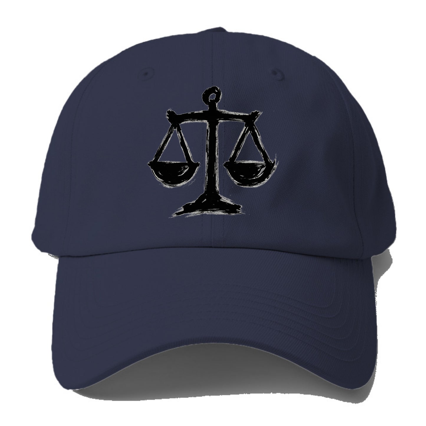 Scales of justice - equality and fairness bold ink style - Baseball Cap - Twilight Navy(Blue)