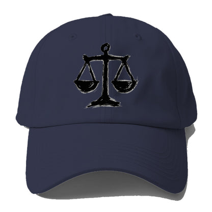 Scales of justice - equality and fairness bold ink style - Baseball Cap - Twilight Navy(Blue)