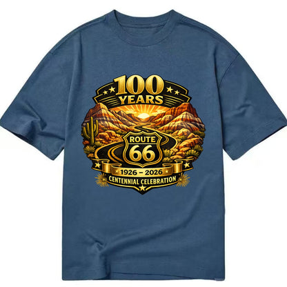 PAINTED DESERT | Colorful desert landscape | Route 66 winding through | Natural - Classic T-shirt - Twilight Navy(Blue)