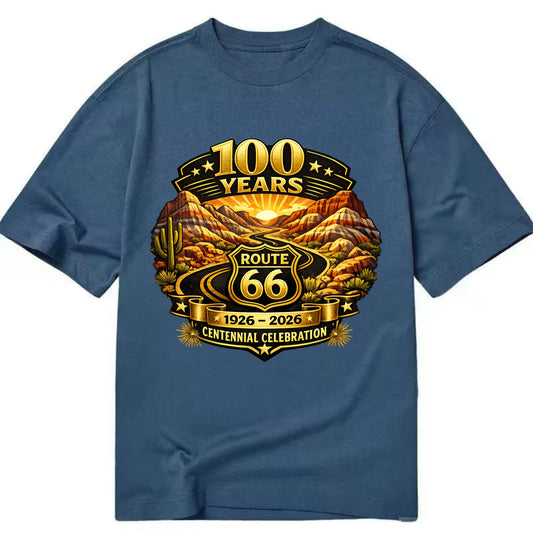 PAINTED DESERT | Colorful desert landscape | Route 66 winding through | Natural - Classic T-shirt - Twilight Navy(Blue)