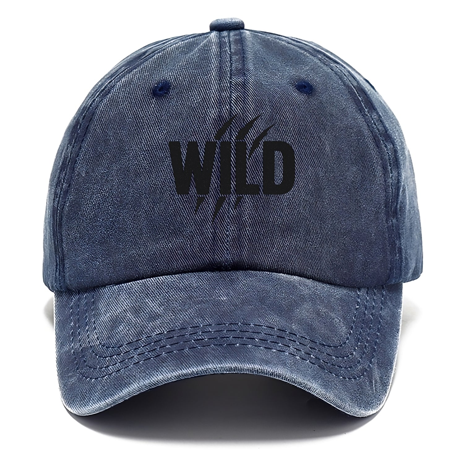 Bold typography design - "WILD" - untamed, natural, free - Classic Cap - Twilight Navy(Blue)