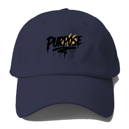 Bold typography design - "PURPOSE" - reason for being - Baseball Cap For Big Heads - Twilight Navy(Blue)