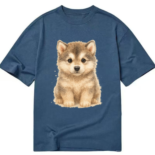 Baby Alaskan Malamute Puppy - wolf-like, fluffy coat, friendly eyes, - Classic T-shirt