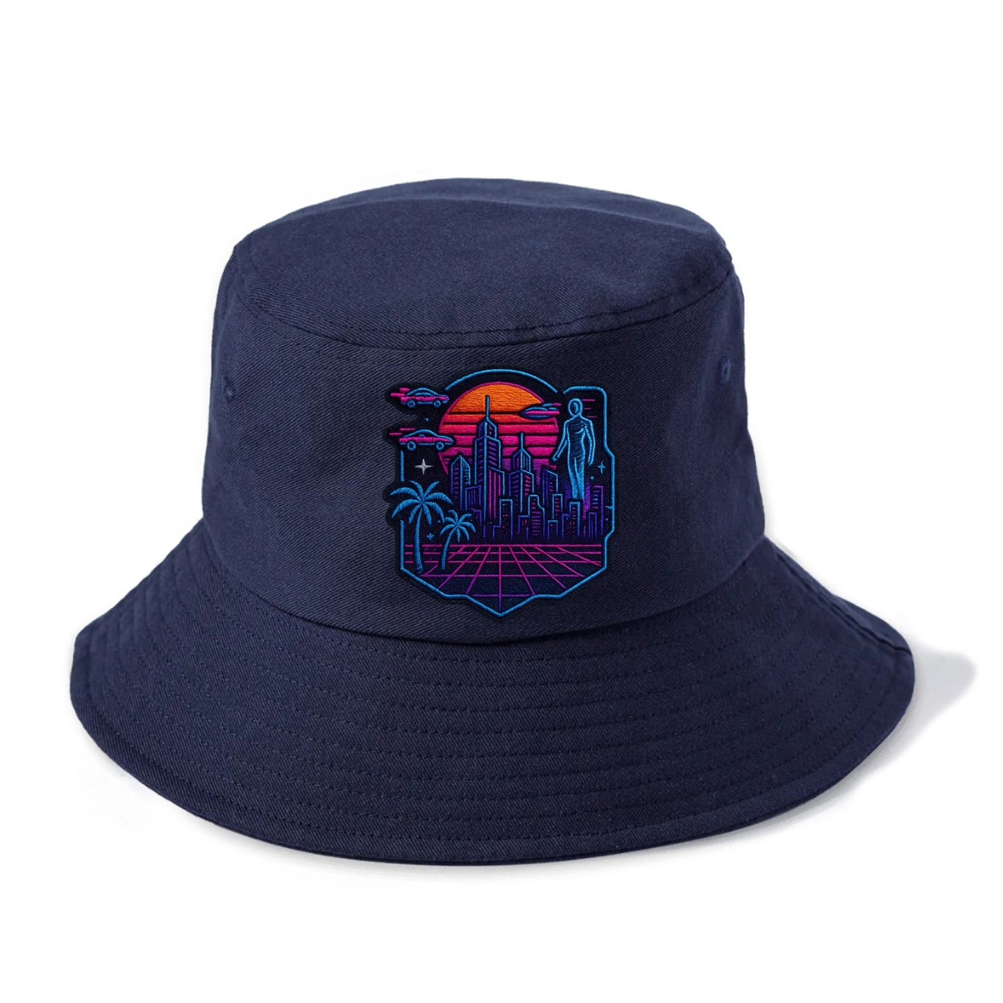 Cyberpunk City - Bucket Hat - Twilight Navy(Blue)