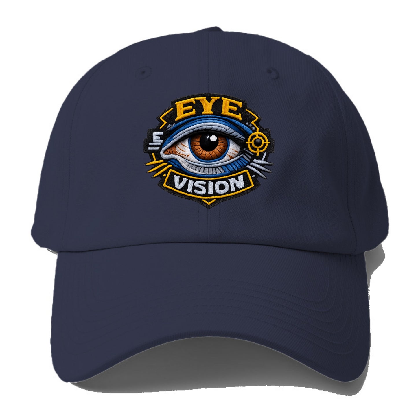 EYE VISION - anatomical eye in blue and brown , optometry - Baseball Cap For Big Heads - Twilight Navy(Blue)