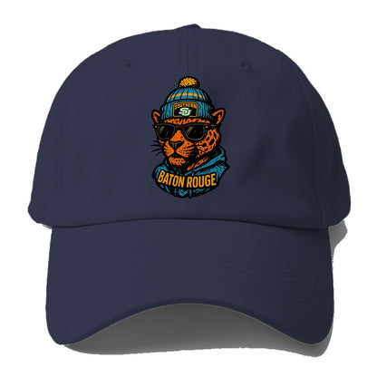 Baton Rouge Jaguar wearing Southern beanie with SU patch - Baseball Cap - Twilight Navy(Blue)