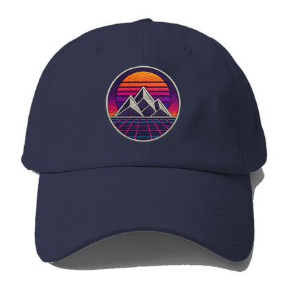 Retrowave Mountains - Baseball Cap - Twilight Navy(Blue)