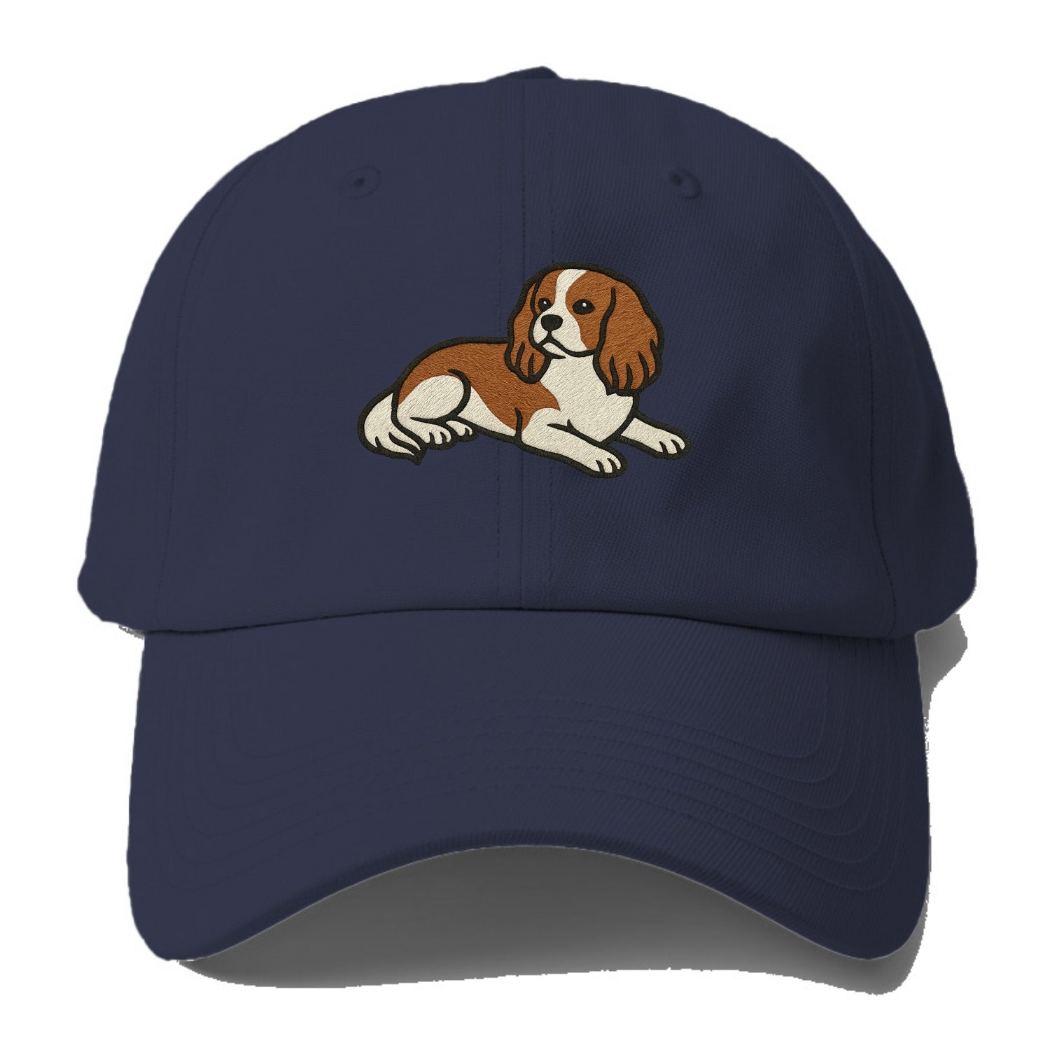 Cavalier King Charles Spaniel - Blenheim Baseball Cap - Twilight Navy(Blue)