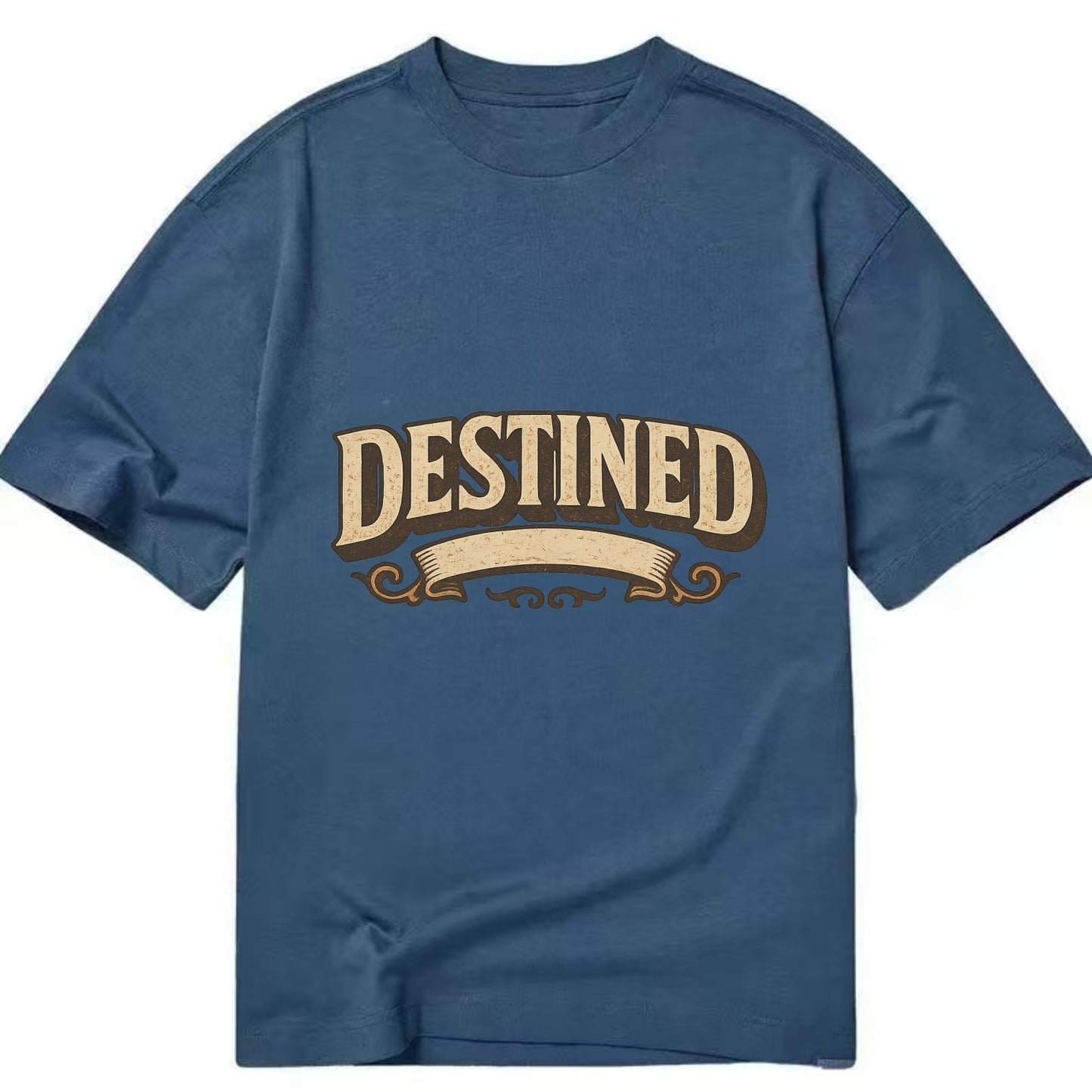 Bold typography design - "DESTINED" - fated for greatness - Classic T-shirt - Twilight Navy(Blue)