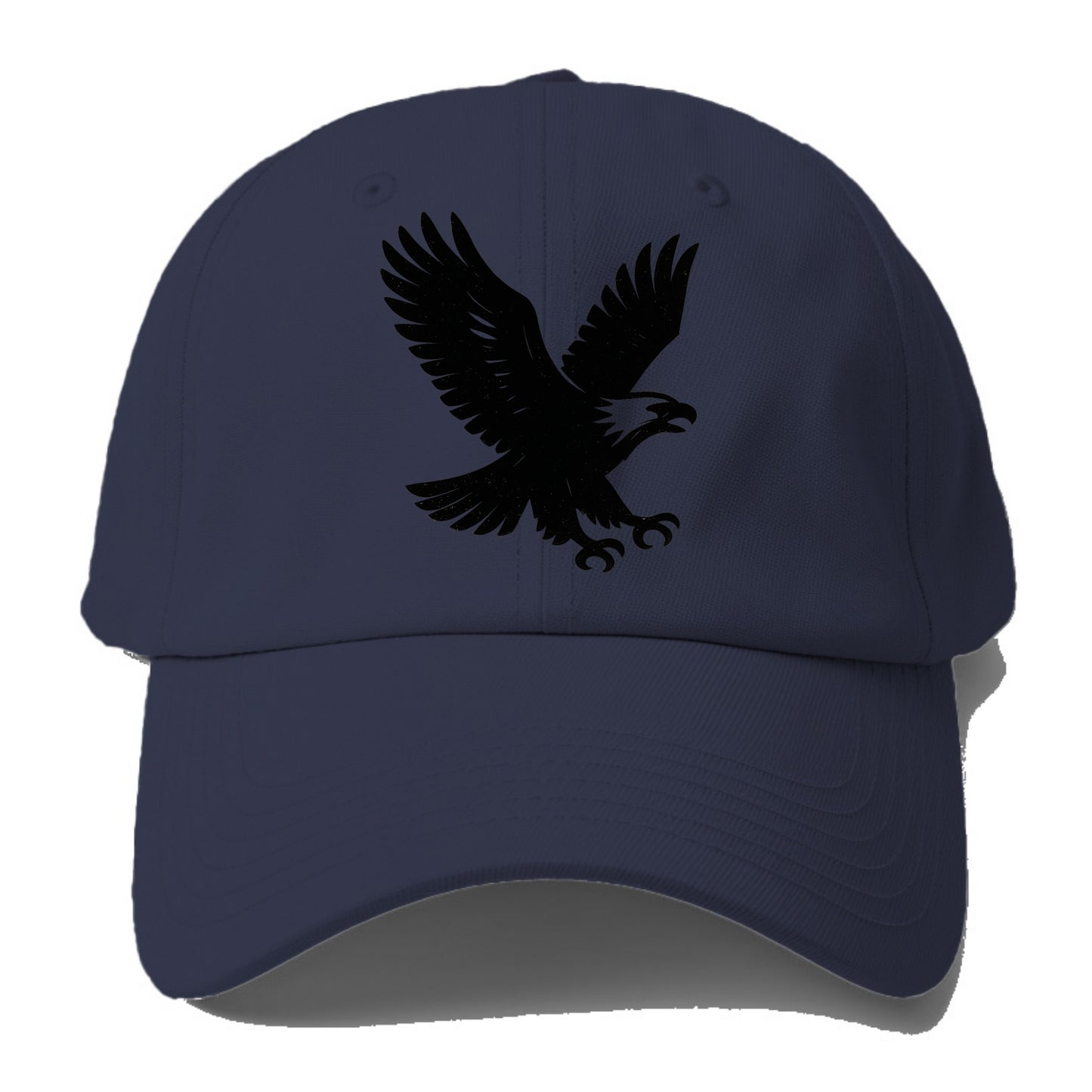 Eagle in flight - liberty and independence ink brushstrokes - Baseball Cap For Big Heads - Twilight Navy(Blue)